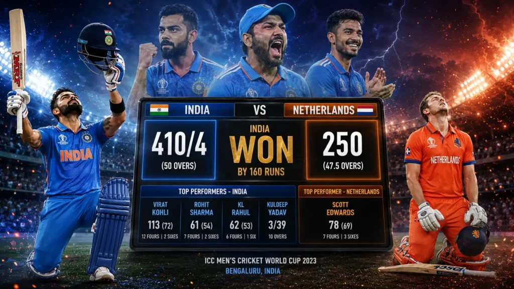 India National Cricket Team vs Netherlands National Cricket Team Timeline