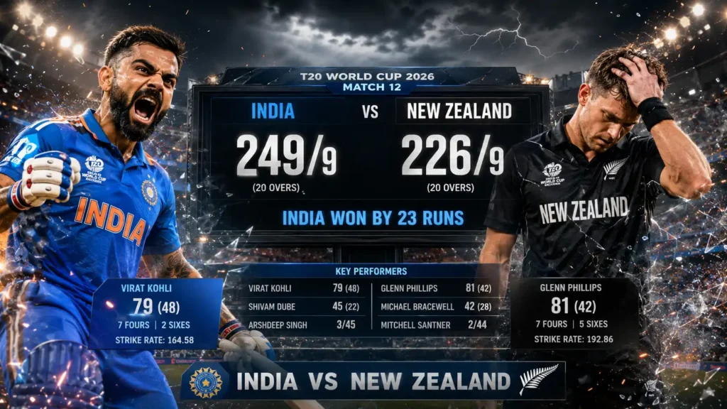 india national cricket team vs new zealand national cricket team match scorecard