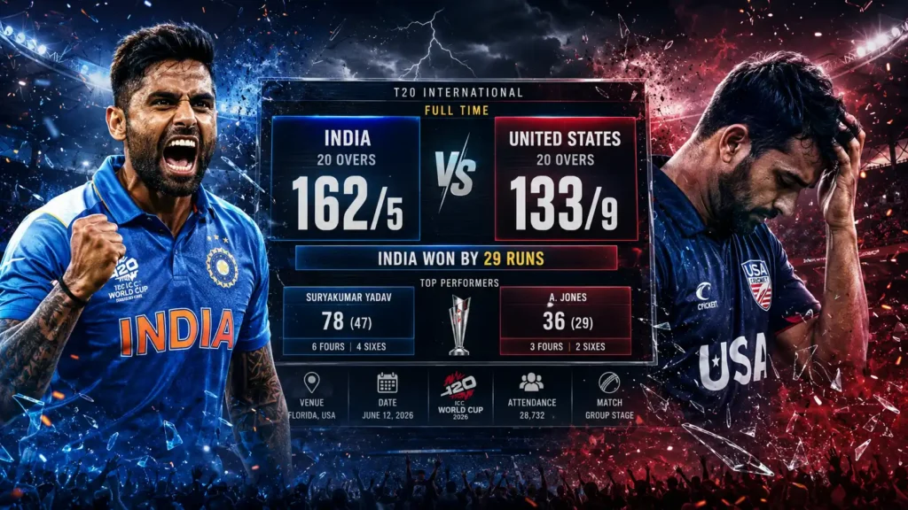 india national cricket team vs united states national cricket team match scorecard
