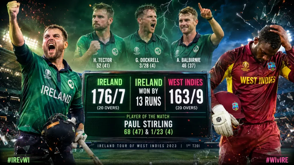 Ireland Cricket Team vs West Indies Cricket Team Timeline