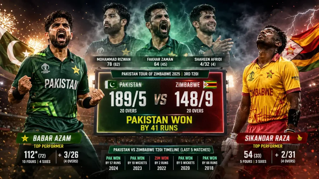 Pakistan National Cricket Team vs Zimbabwe National Cricket Team Timeline
