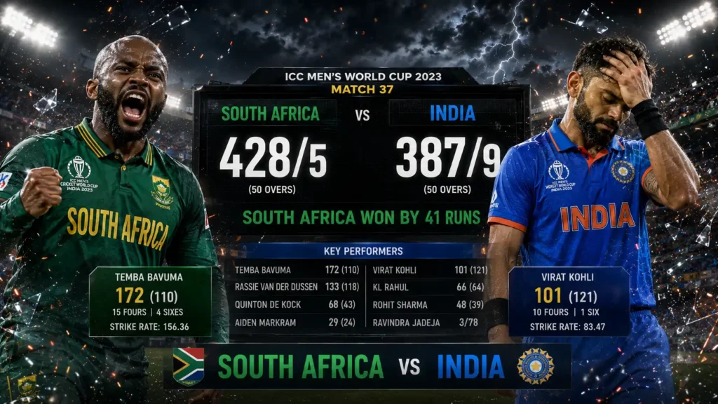 South Africa National Cricket Team vs India National Cricket Team Match Scorecard
