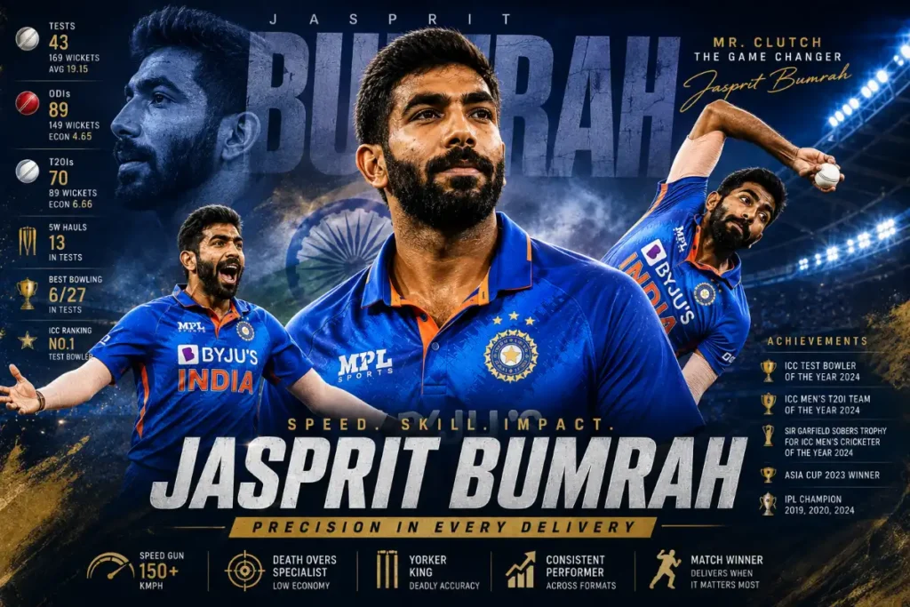 Jasprit Bumrah: Biography, Bowling Records, Wickets, Injury Timeline, and IPL Career Jasprit Bumrah