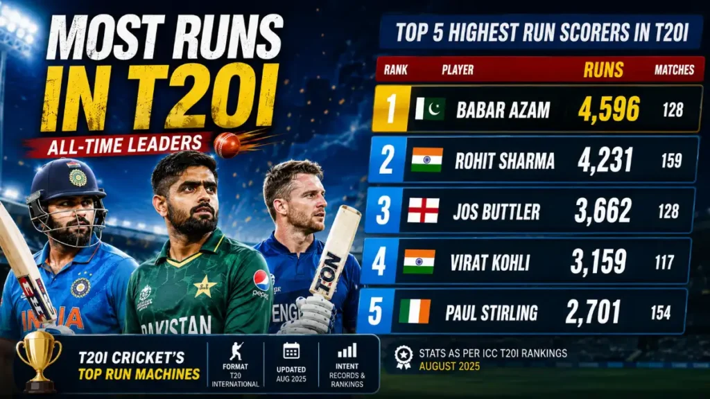 Most Runs in T20I