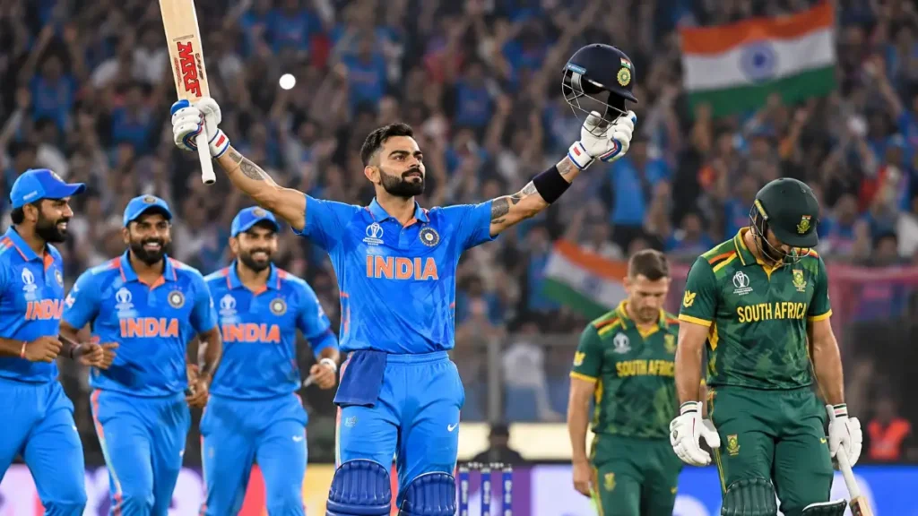 Who won the Ind vs SA World Cup 2023 match?