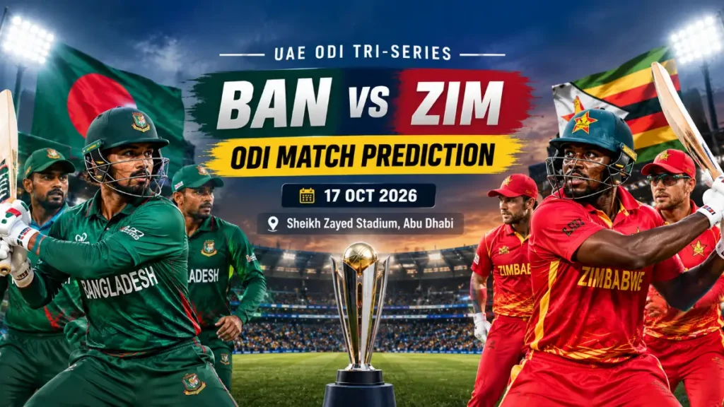 BANGLADESH VS ZIMBABWE match prediction: Winner, Playing 11 and Pitch Report BANGLADESH VS ZIMBABWE match prediction